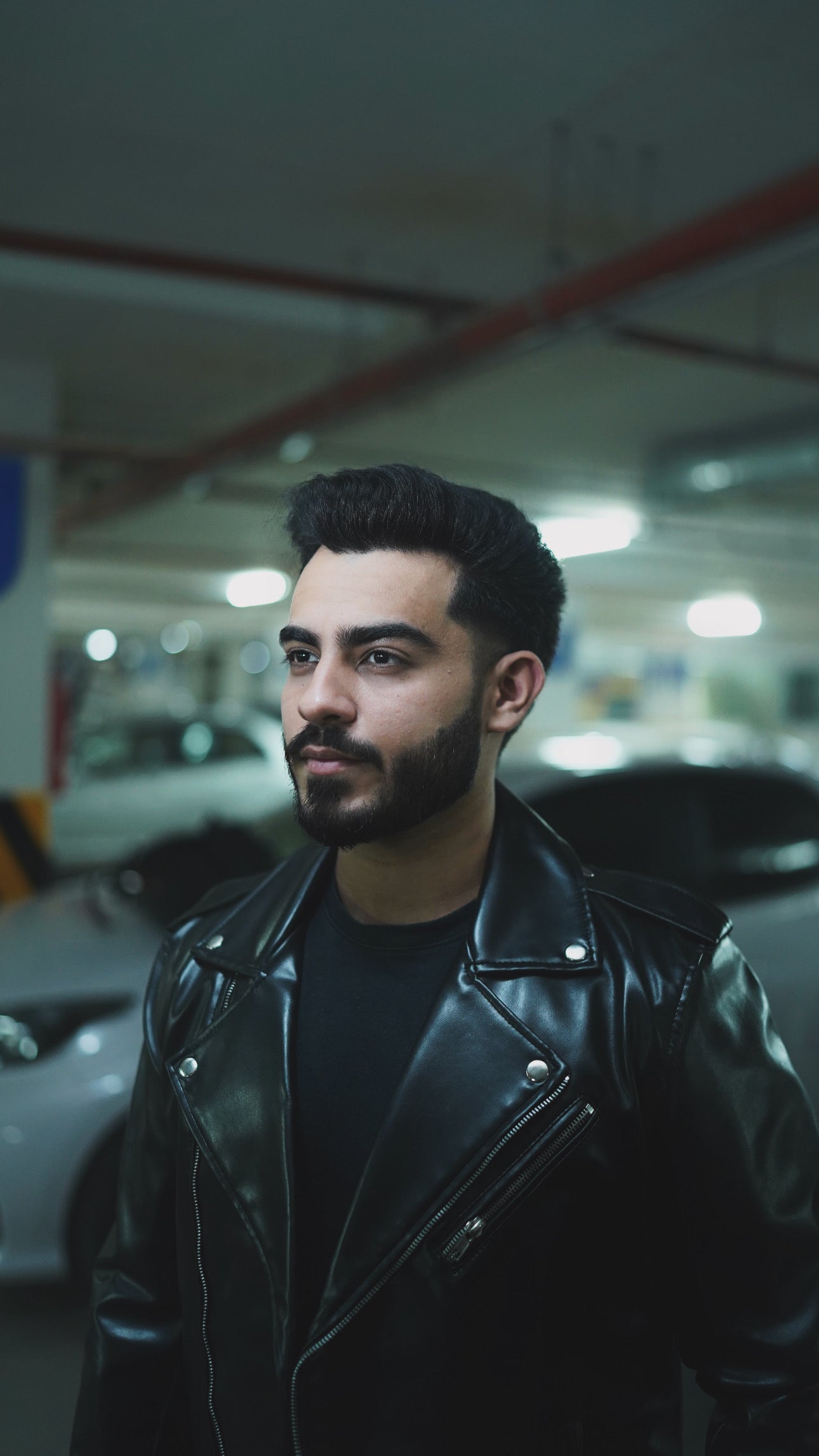 Classic Men’s Black Leather Biker Jacket – Premium Gloss Finish