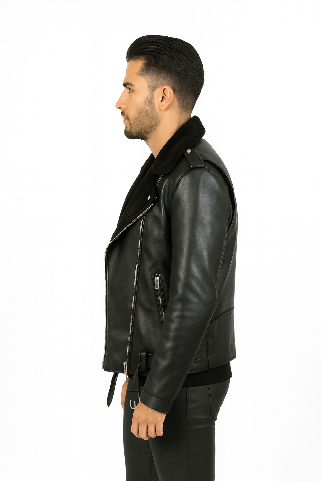 Black Velvet Biker Jacket – Premium Men’s Outerwear
