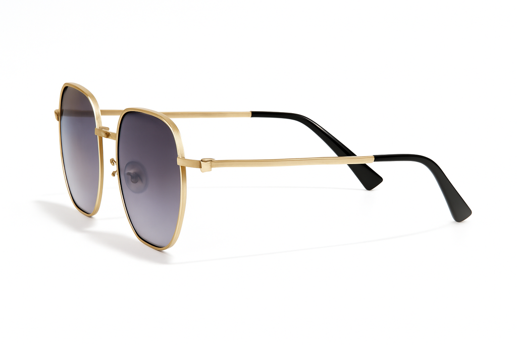 Golden Mirage Sunglasses – Luxury Gold Frame with Reflective Lenses
