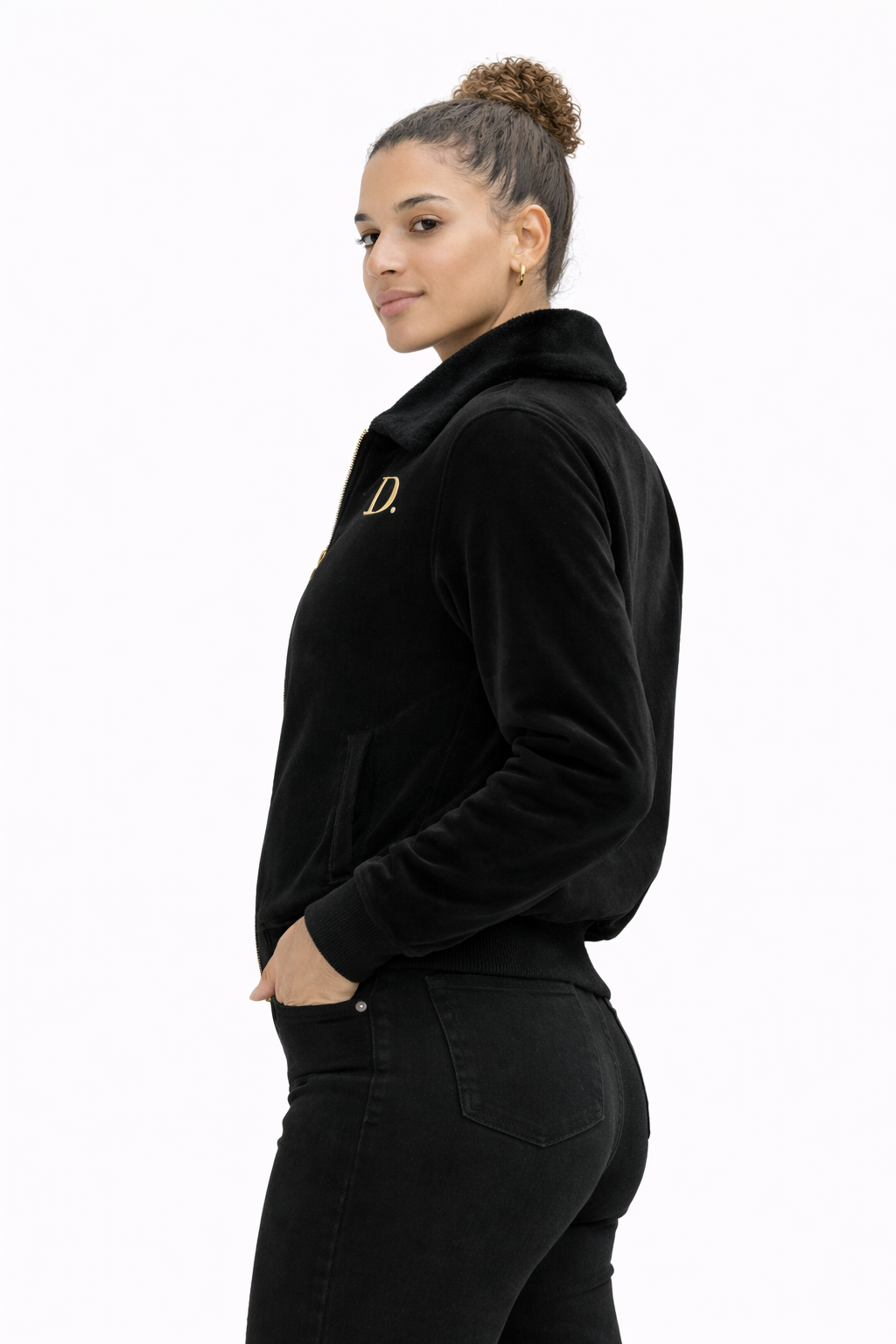 D velvet women jacket