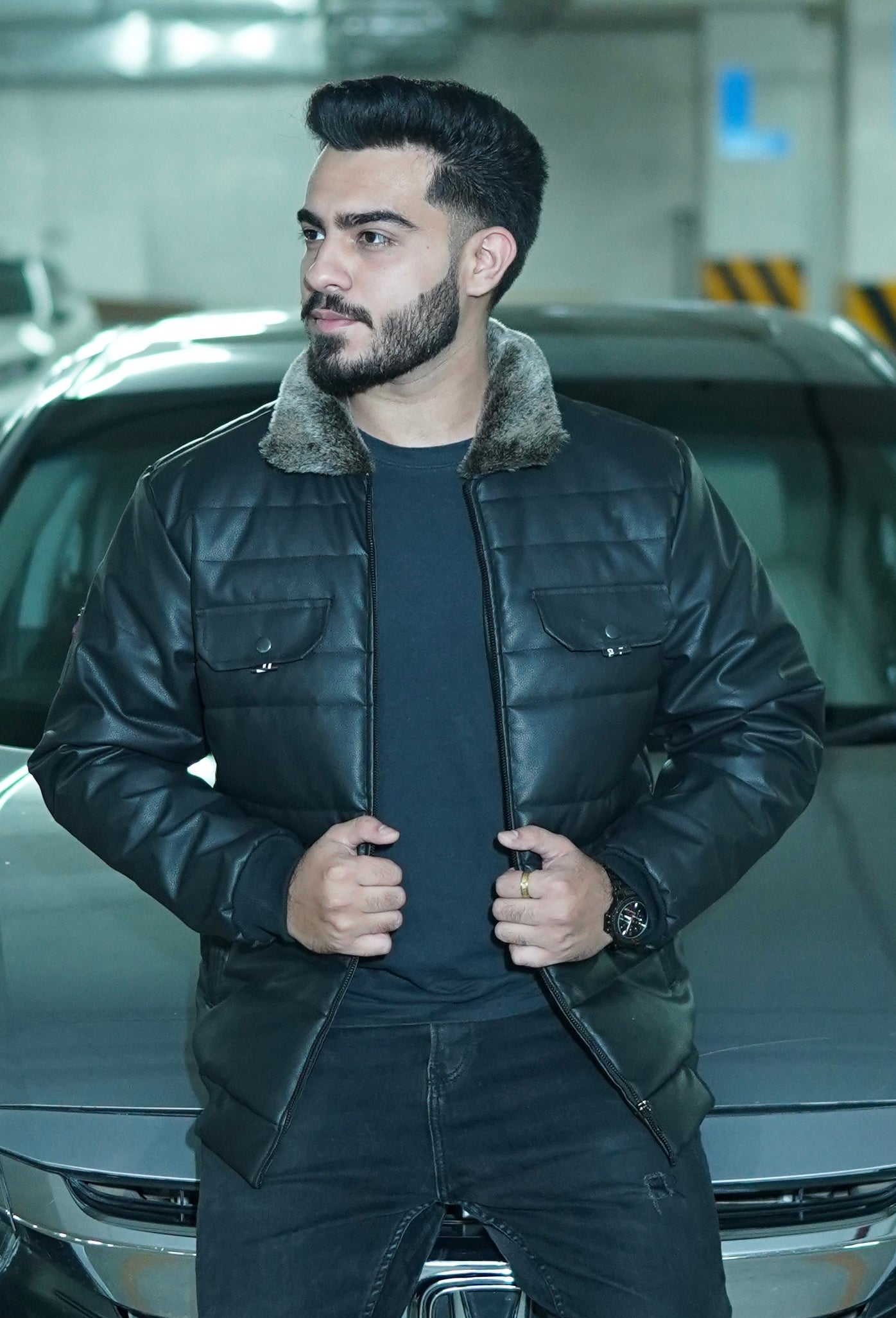 Urban Armor Men’s Leather Winter Jacket